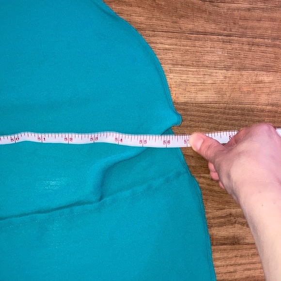 Max & Cleo Asymmetrical Blue and Green High-Low Sundress - Picture 13 of 13